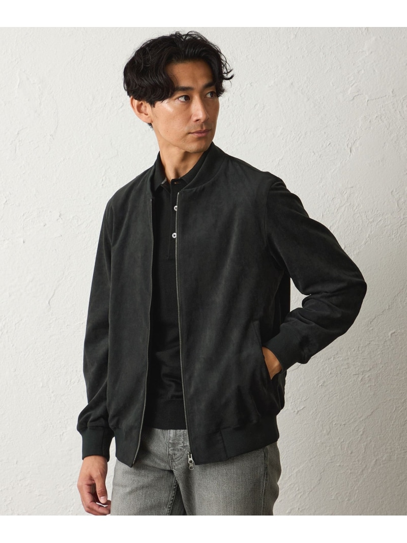 【SALE／36%OFF】BAKER STREET ウルトラスエードボマージャケット ベイカー・ストリート ジャケット・アウター ブルゾン・ジャンパー ブラック グレー【RBA_E】【送料無料】