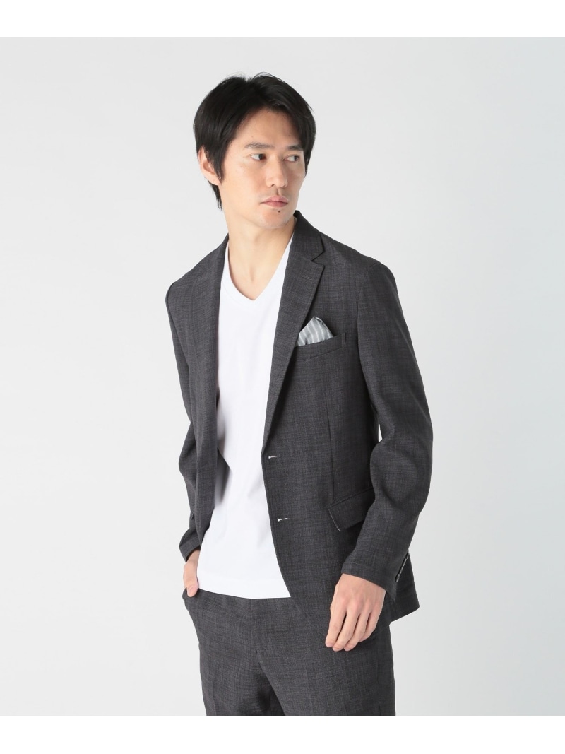 MEN'S BIGI Reflax スラブツイルジャケット メンズ ビギ ジャケット・アウター テーラードジャケット・ブレザー グレー ネイビー ブルー【送料無料】｜ Fashion Men