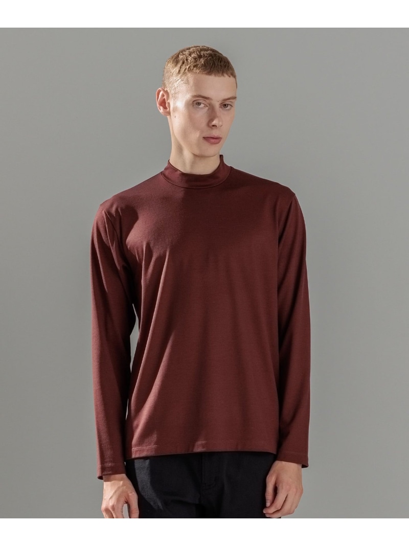 JOSEPH HOMME ウールジャージーウォッシャブル モックネックカットソー ジョゼフ オム トップス カットソー・Tシャツ グレー レッド ブラック【送料無料】
