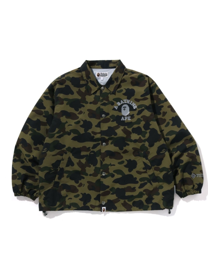 A BATHING APE GORE-TEX WIND STOPPER 1ST CAMO RELAXED COACH JACKET ア ベイシング エイプ ジャケット・アウター ナイロンジャケット イエロー グリーン【送料無料】