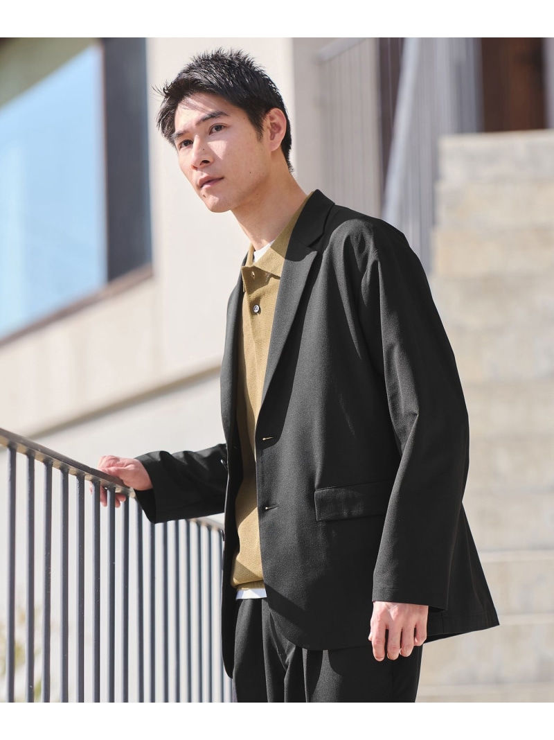 UNITED ARROWS green label relaxing FREELITCH 心地よい 2B 上衣 -2WAY伸ばすこと・吸水速乾- ユナイテッドアローズ グリーンレーベルリラクシング ジャケット・アウター テーラードジャケット・ブレザー 黒いこと 赤銅色【貨物輸送無料】