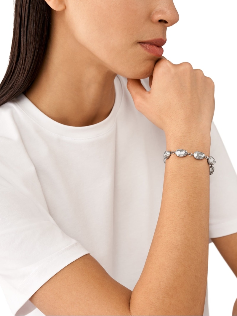 【SALE／10%OFF】DIESEL ディーゼル アクセサリー メンズ ブレスレット シルバー DX1483040 ウォッチステーションインターナショナル アクセサリー・腕時計 ブレスレット・バングル シルバー【RBA_E】【送料無料】