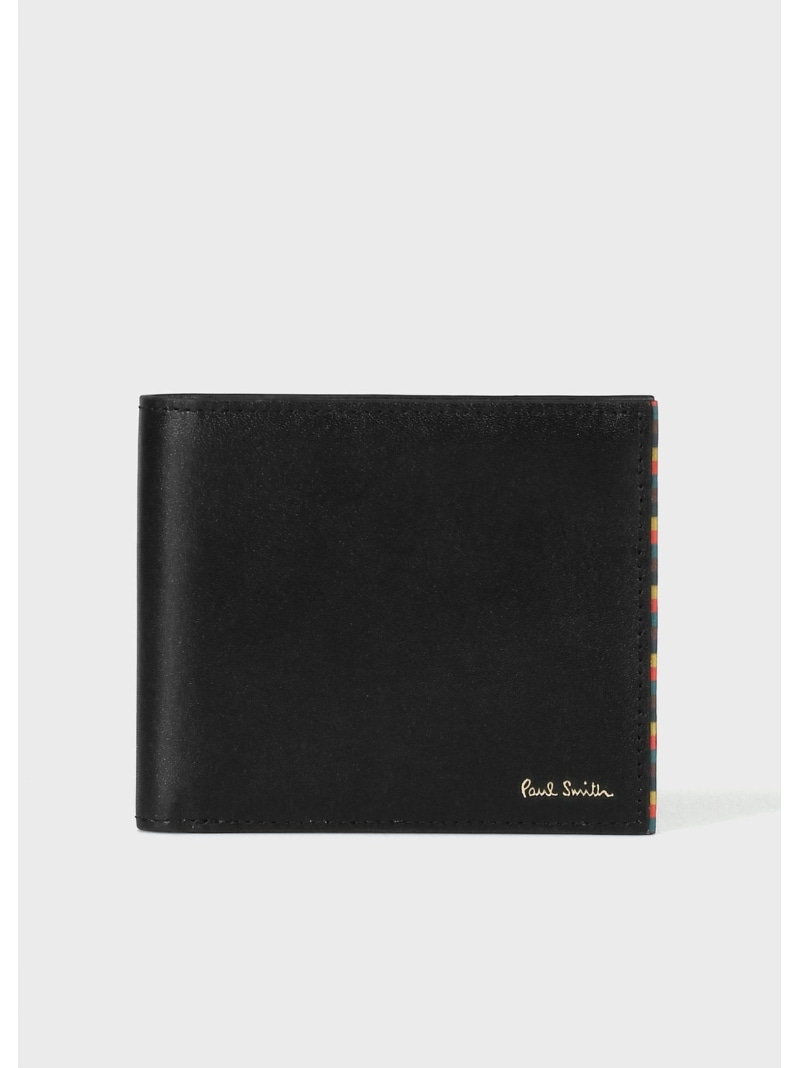 Paul Smith ブライトストライプトリム 札入れ ポール・スミス 財布・ポーチ・ケース 財布 ブラック【送料無料】
