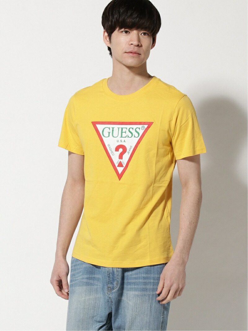 guess yellow t shirt