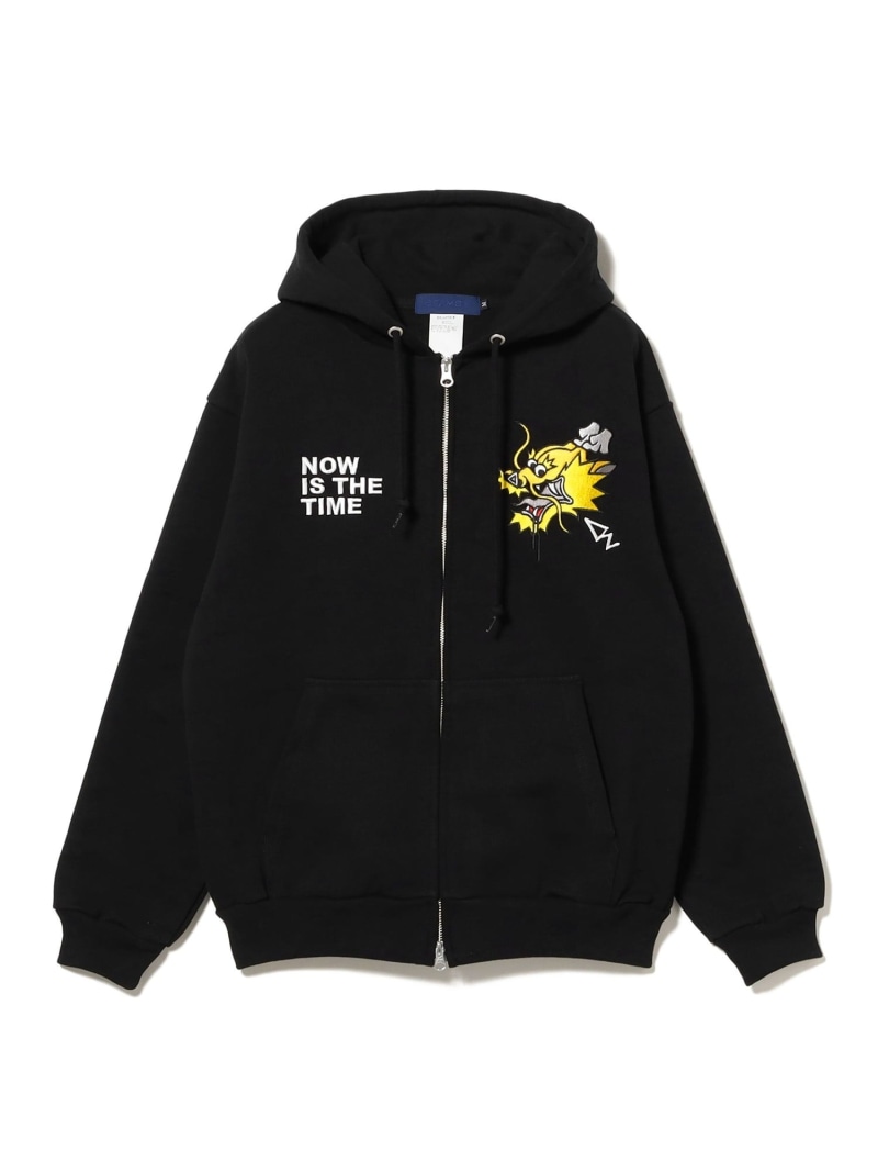 BEAMS T VIEW / Zip Hoodie ビームスT トップス パーカー・フーディー ブラック【送料無料】