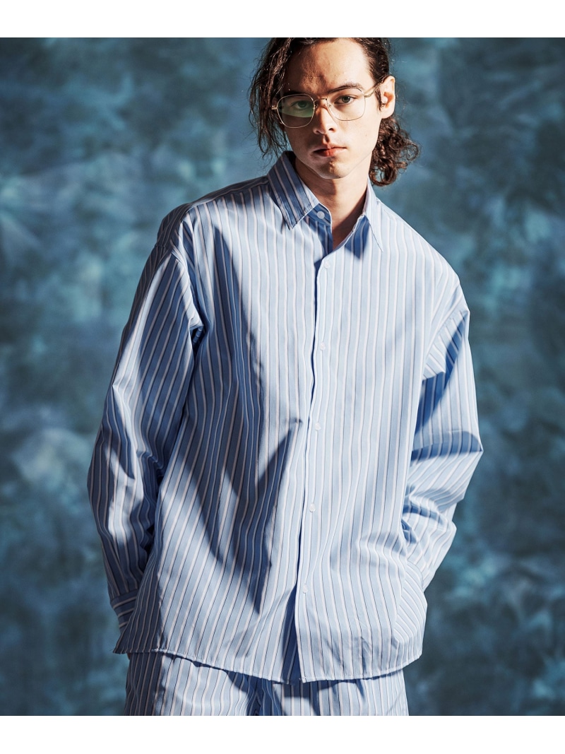 Jih Nunc ms6378-マルチストライプボックスシャツ カンビオ トップス シャツ・ブラウス ネイビー【送料無料】| Fashion Men