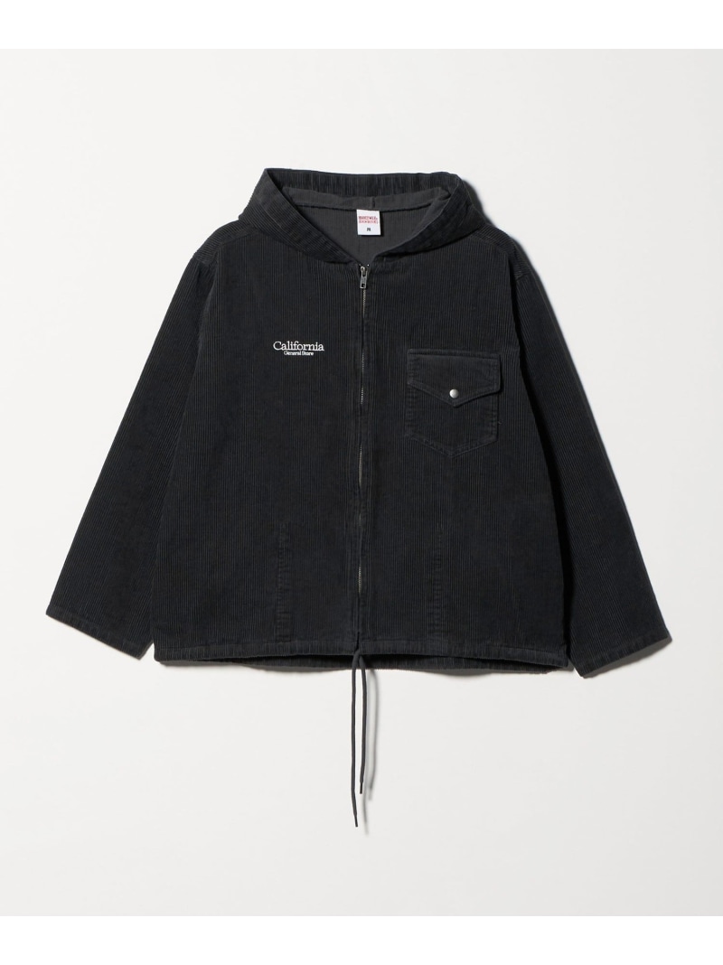 【SALE／19%OFF】California General Store ＜BIRDWELL * CGS.＞コーデュロイ フーデット ジャケット ビューティー＆ユース　ユナイテッドアローズ ジャケット・アウター ブルゾン・ジャンパー グレー イエロー【RBA_E】【送料無料】