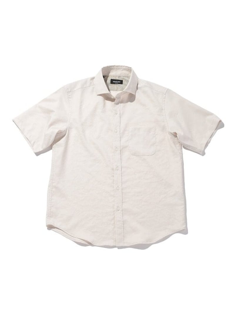 【SALE／55%OFF】MEN'S BIGI オクシィジュエルストレッチ半袖シャツ メンズ ビギ トップス シャツ・ブラウス ネイビー ホワイト グリーン イエロー【RBA_E】【送料無料】