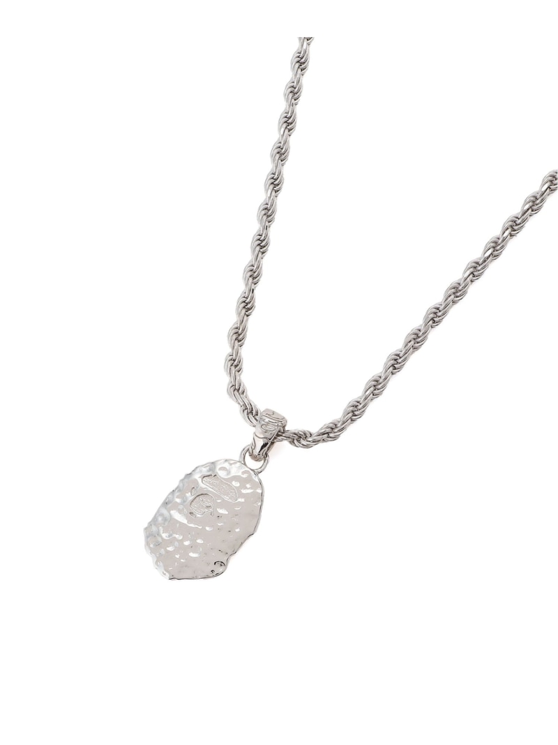 A BATHING APE APE HEAD SILVER NECKLACE ア ベイシング エイプ アクセサリー・腕時計 ネックレス シルバー【送料無料】