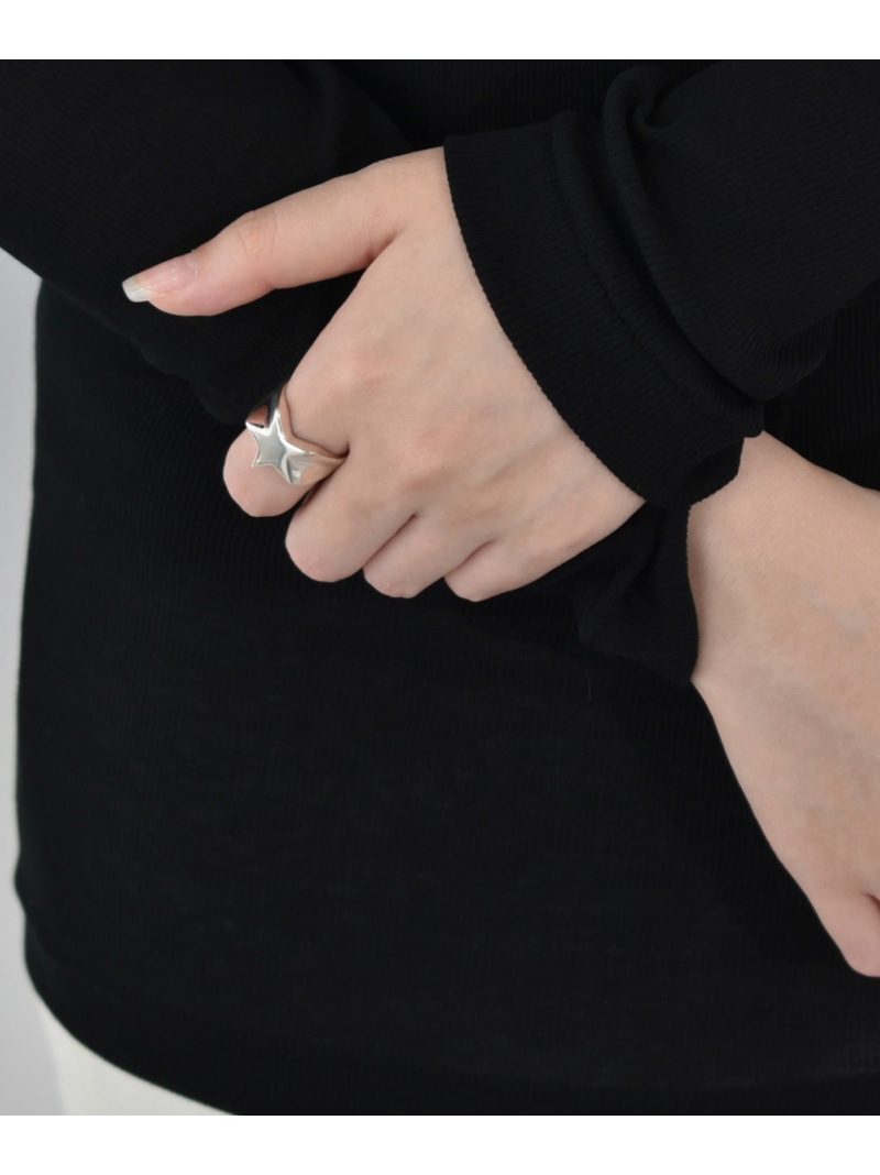 H.O.V H.O.V/STELLA RING/中心柱 輪っか しろがね色 フォブ 佩び物・ウォッチ 輪っか・指環 しろがね色【貨物輸送無料】