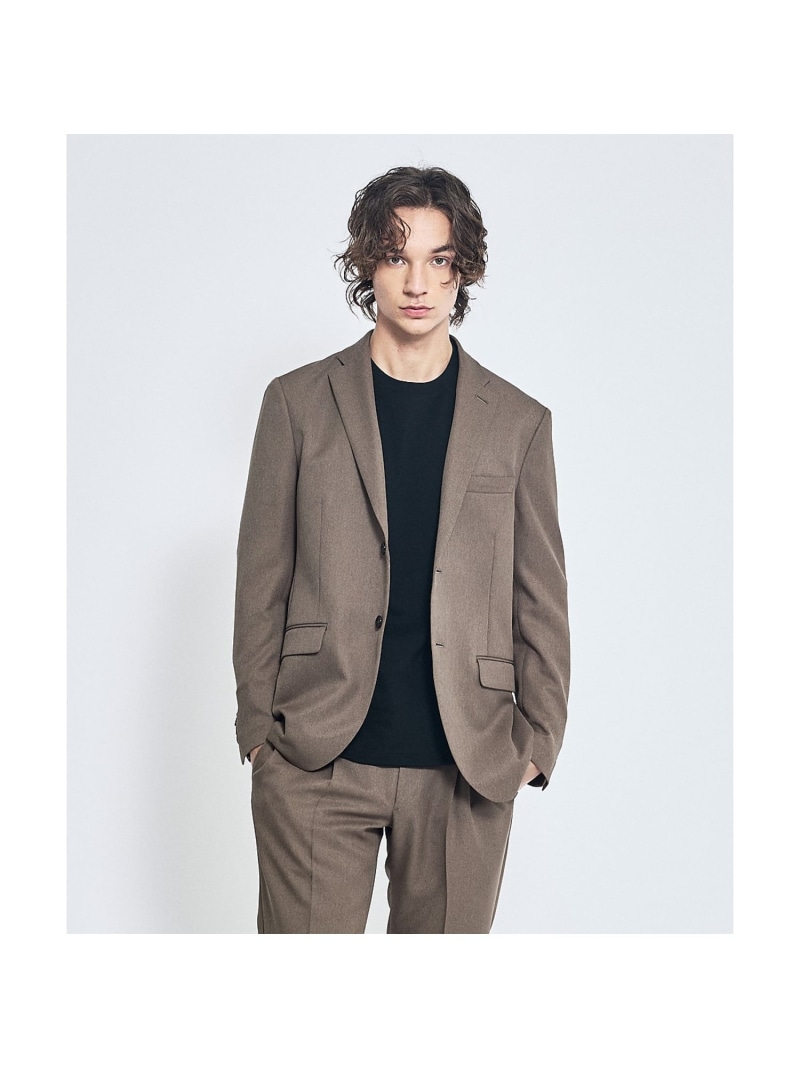ABAHOUSE LASTWORD 【セットアップ対応】デニムライク ジャケット / FLEX JACKET / 2 アバハウス ジャケット・アウター テーラードジャケット・ブレザー ブルー ネイビー ブラウン【送料無料】