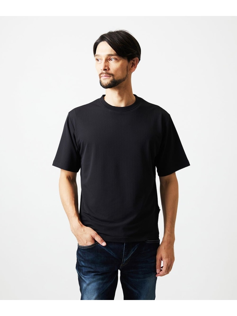 MICHEL KLEIN HOMME 【セットアップ】SUPERGAコラボクルーネックカットソー ミッシェルクランオム トップス カットソー・Tシャツ ブラック【送料無料】