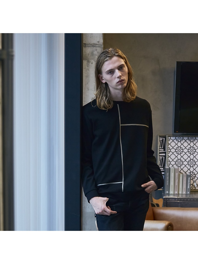 5351POUR LES HOMMES コンポジションライン 長袖Tシャツ ゴーサンゴーイチプールオム トップス カットソー・Tシャツ ブラック グレー ホワイト【送料無料】