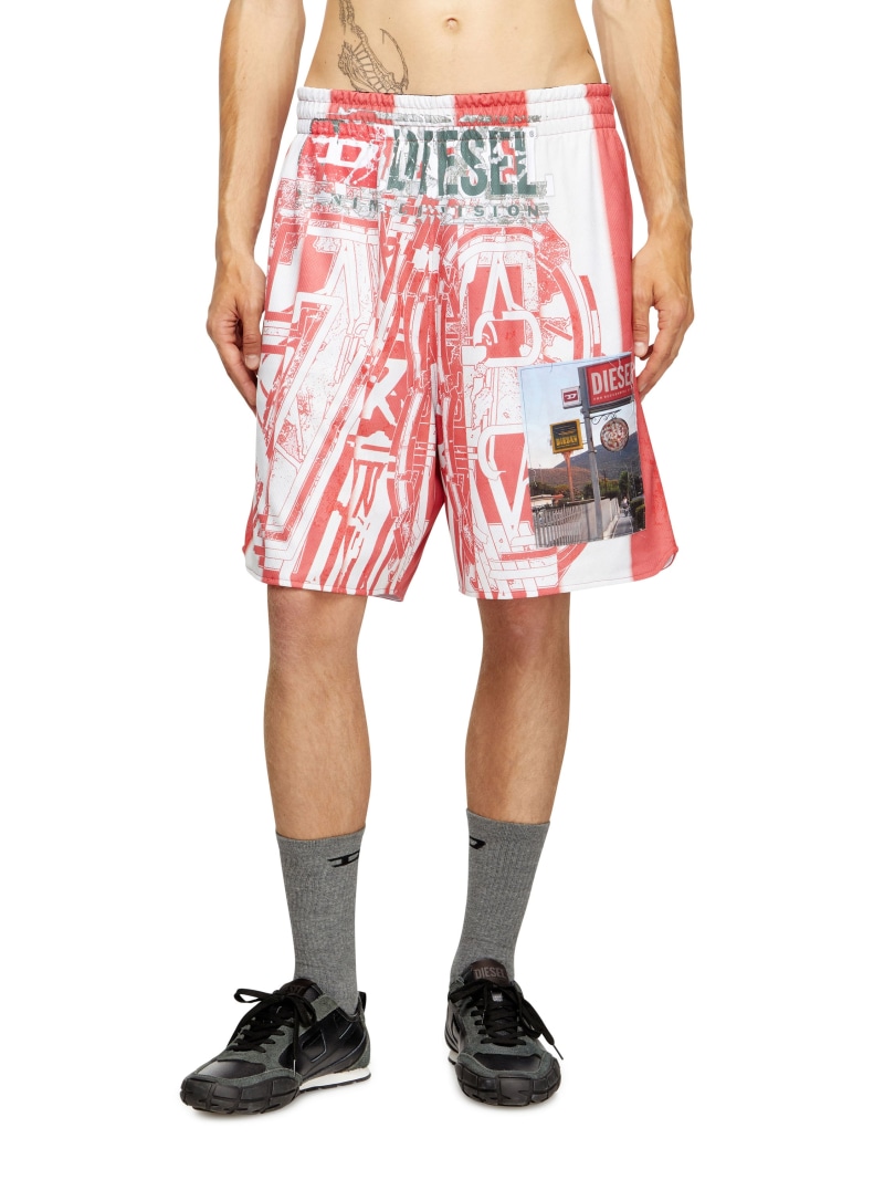【SALE／40%OFF】DIESEL メンズ ショートパンツ P-KURT ディーゼル パンツ その他のパンツ レッド【RBA_E】【送料無料】