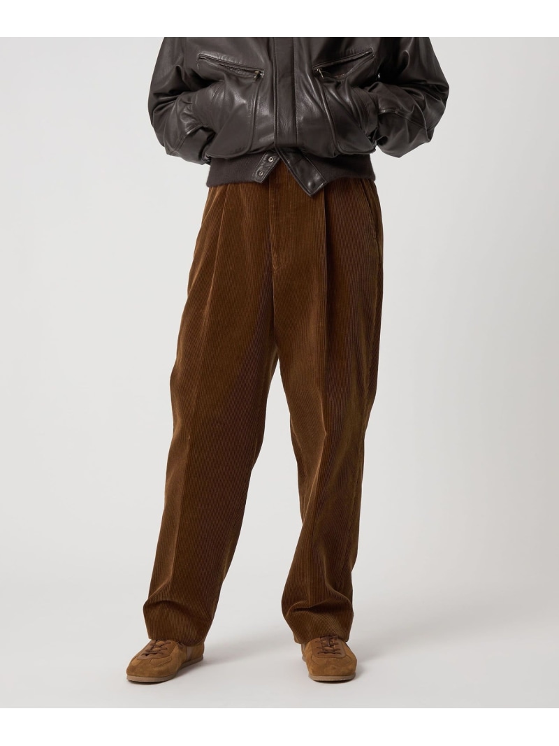 【SALE／30%OFF】Steven Alan ＜Steven Alan＞ 8W コーデュロイ アウト ワンプリーツ スラックス ユナイテッドアローズ アウトレット パンツ スラックス・ドレスパンツ ホワイト グレー ブラウン ブラック【RBA_E】【送料無料】｜ Fashion Men