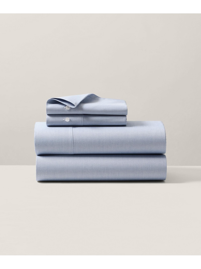 RALPH LAUREN HOME オーガニック 綿織物 オックスフォード 益荒男 ボックス席敷き布/キングサイズ ラルフローレン 室内装飾・やって行く雑貨 余分の物の室内装飾・やって行く雑貨 青碧【貨物輸送無料】