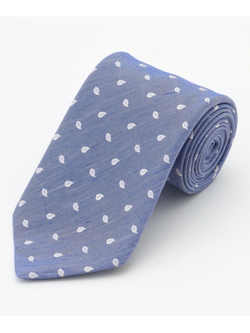 J.PRESS 【SILK LINEN COLLECTION】ペイズリー柄 タイ ジェイ押し付ける 背広・フォーマル タイ・蝶タイ 米国海軍 サクラ色 オレンジ色【貨物輸送無料】 バッグ・小物・ブランド雑貨-ネクタイ-スーツ用ファッション小物
