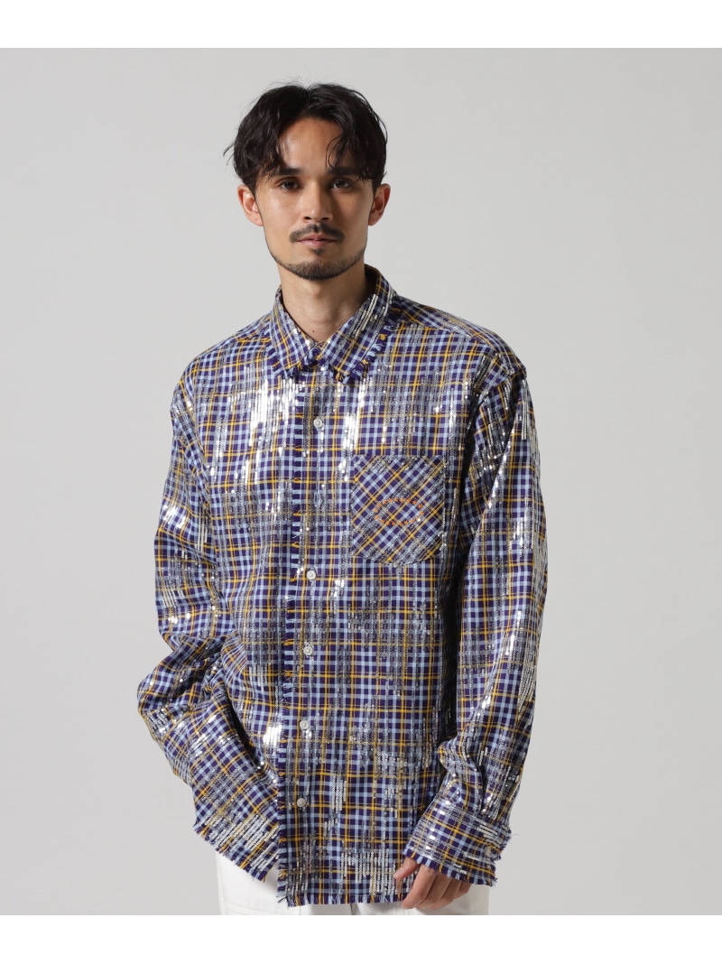 ROYAL FLASH AFB/エーエフビー/SPANGLE SHIRTS ロイヤルフラッシュ トップス シャツ・ブラウス グリーン オレンジ ブラック ネイビー パープル【送料無料】