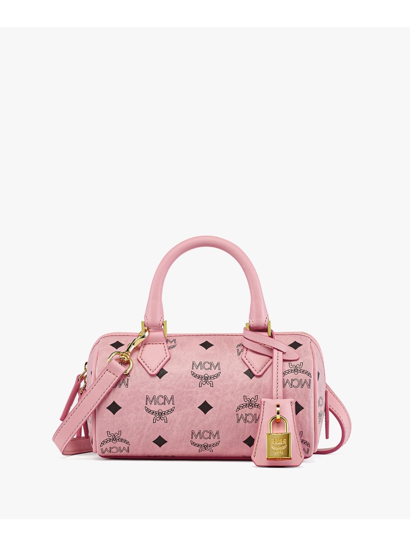 MCM 【堅苦しさ】ELLA ボストンバッグ - ヴィセトス エムシーエム 御徒面子 ボストンバッグ サクラ色 白いこと【貨物輸送無料】
