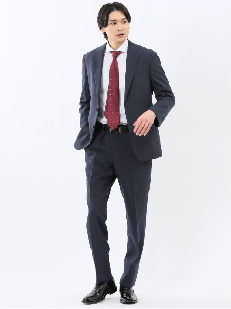 【SALE／30%OFF】TAKA-Q ストレッチウォッシャブル リラックスフィット 2ボタン2ピーススーツ 組織紺 タカキュー スーツ・フォーマル セットアップスーツ ネイビー【RBA_E】【送料無料】