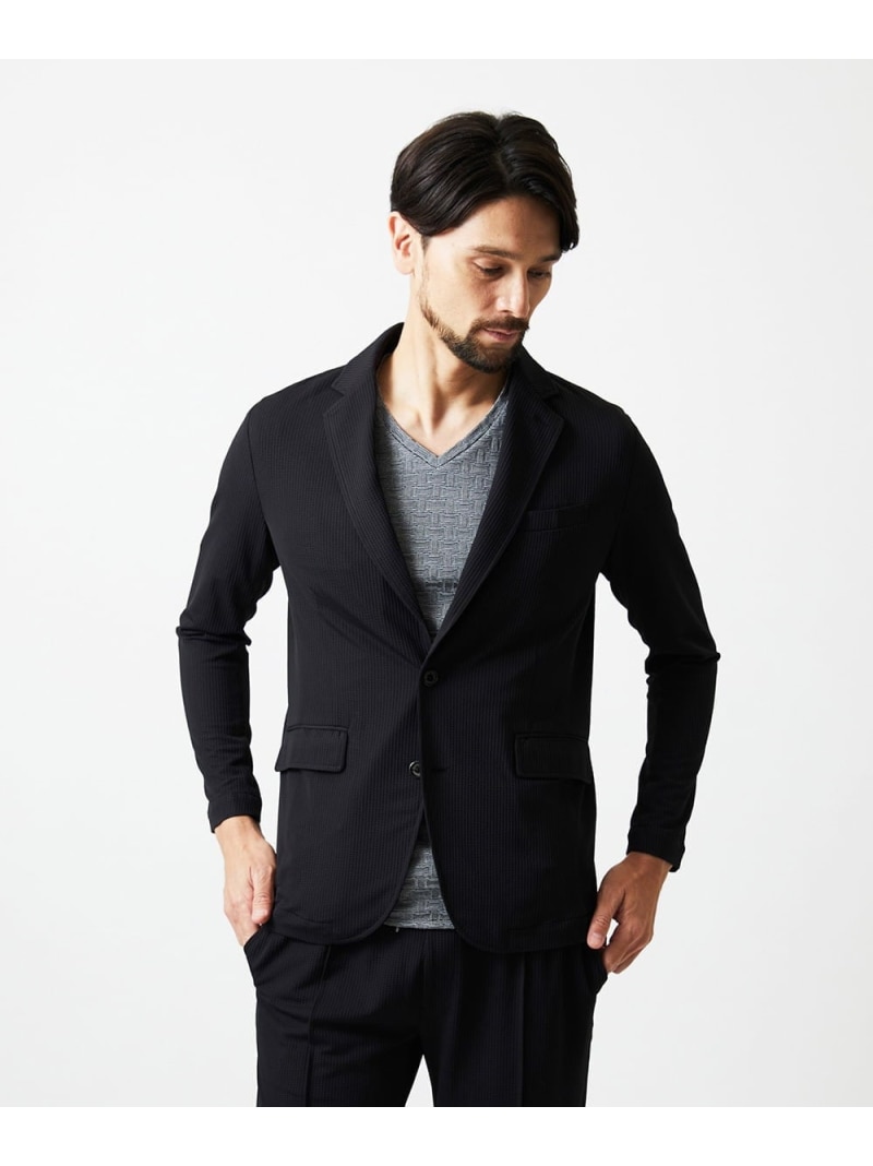 【SALE／50%OFF】MICHEL KLEIN HOMME 【セットアップ】SUPERGAコラボジャケット ミッシェルクランオム ジャケット・アウター テーラードジャケット・ブレザー ブラック【RBA_E】【送料無料】