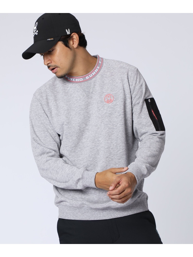 【SALE／30%OFF】Psycho Bunny [GOLF]バニーマーク クルーネックスウェットプルオーバー サイコバニー トップス カットソー・Tシャツ ホワイト ブラック【RBA_E】【送料無料】｜ Fashion Men