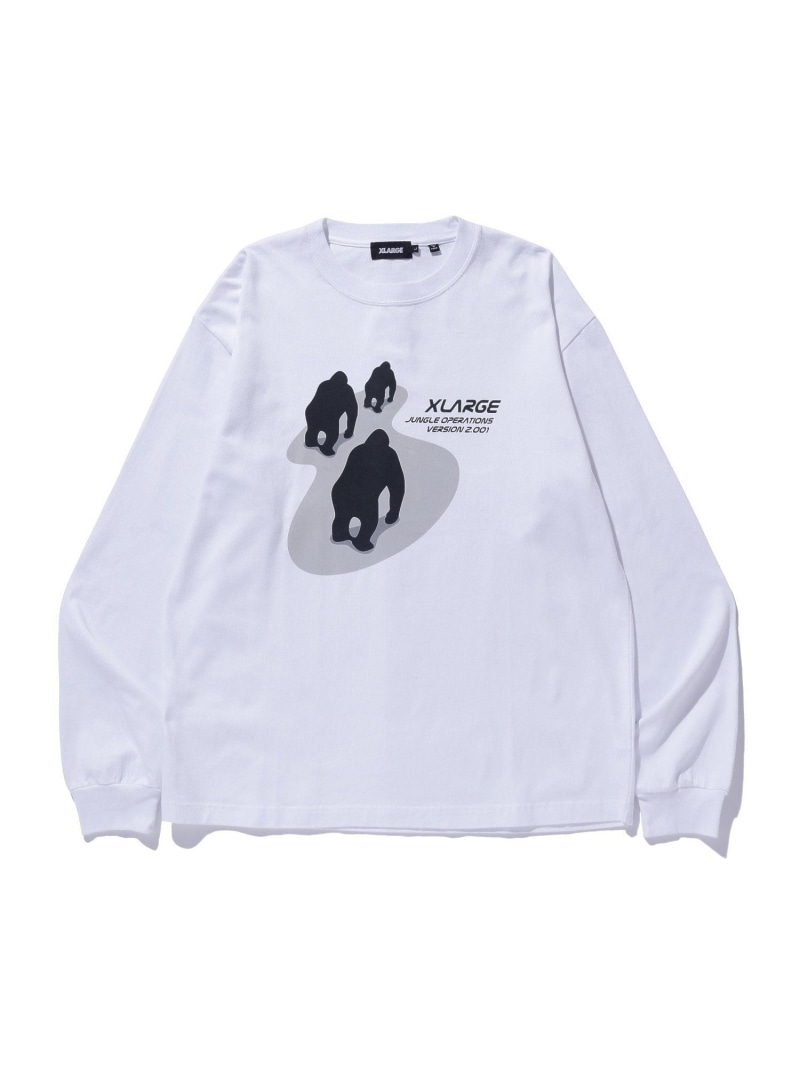 XLARGE JUNGLE OPERATIONS L/S TEE エクストララージ トップス カットソー・Tシャツ ネイビー ブラック ホワイト【送料無料】