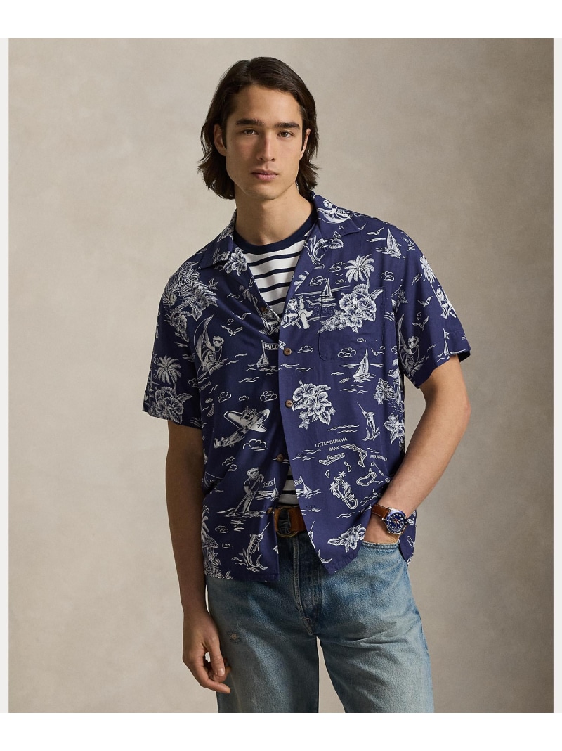 POLO RALPH LAUREN クラシック フィット Polo ベア キャンプ シャツ ラルフローレン トップス シャツ・ブラウス ブルー【送料無料】