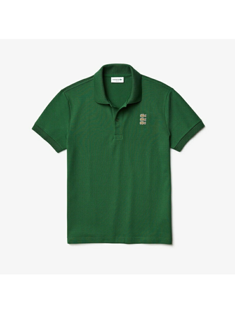 楽天市場 Sale 30 Off Lacoste スリムフィットトリプルワニロゴパッチポロシャツ 半袖 ラコステ カットソー ポロシャツ グリーン ホワイト ネイビー レッド Rba E 送料無料 Rakuten Fashion Men