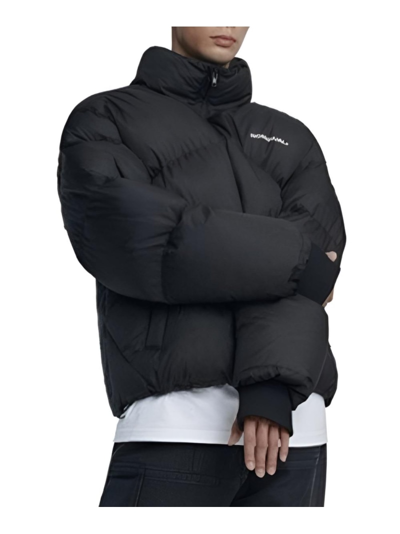 NOMANUAL 【NOMANUAL】SKADI DUCK DOWN ネバーマインドザエックスユー／チカシツプラス ジャケット・アウター ダウンジャケット・ダウンベスト ブラック【送料無料】｜ Fashion Men
