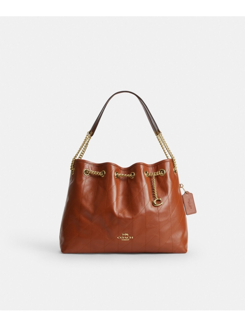 COACH OUTLET 【堅苦しさ】エヴリン 肩肉 御徒面子・キルティング アンド 引きつける コーチ職 逃げ口 御徒面子 ショルダーバッグ 赤銅色【貨物輸送無料】