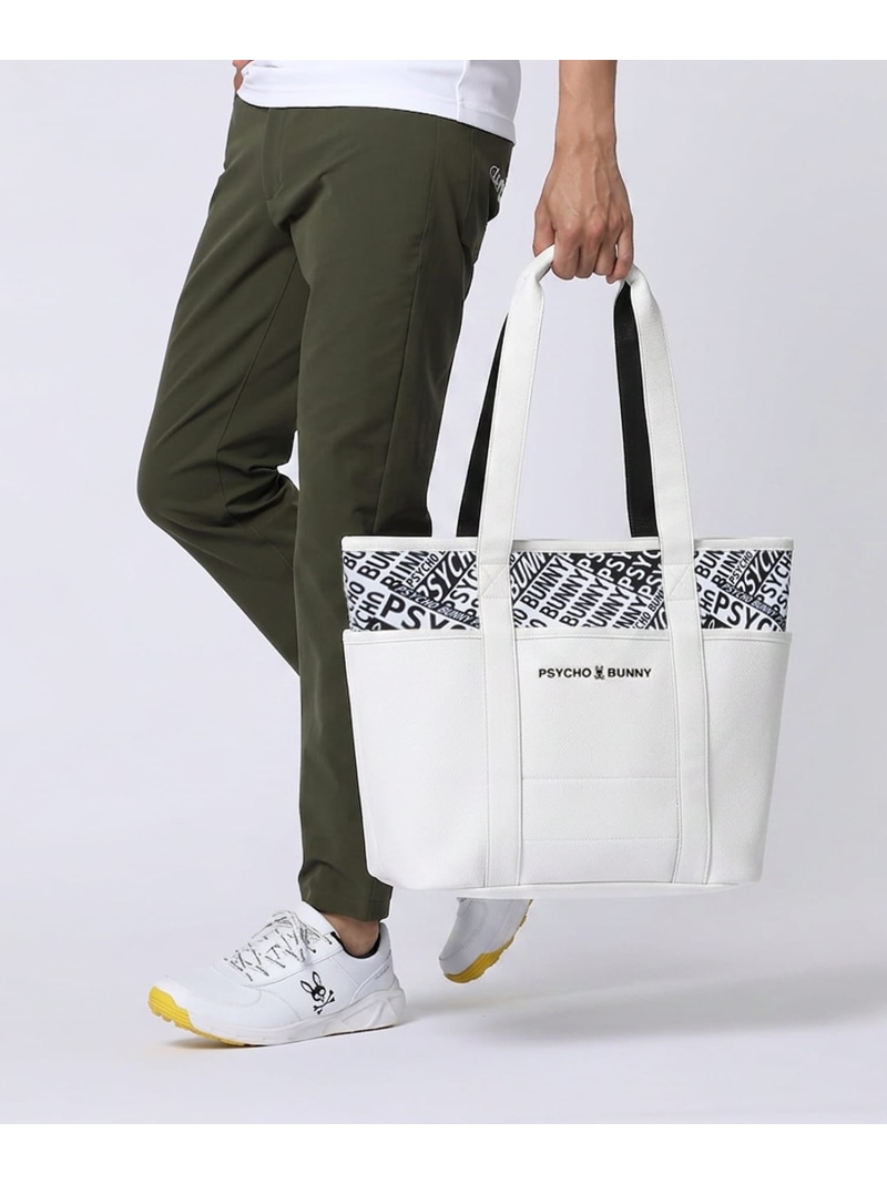 Psycho Bunny [GOLF]トートバッグ FLAGSHIP サイコバニー 御徒面子 ショルダーバッグ 白いこと 黒いこと【貨物輸送無料】