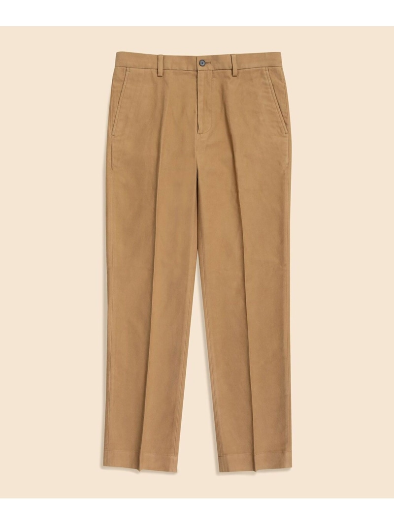 【SALE／20%OFF】BROOKS BROTHERS コットン ブラッシュドツイル プレーンフロントパンツ Regular ブルックス ブラザーズ パンツ チノパンツ ネイビー ベージュ【RBA_E】【送料無料】