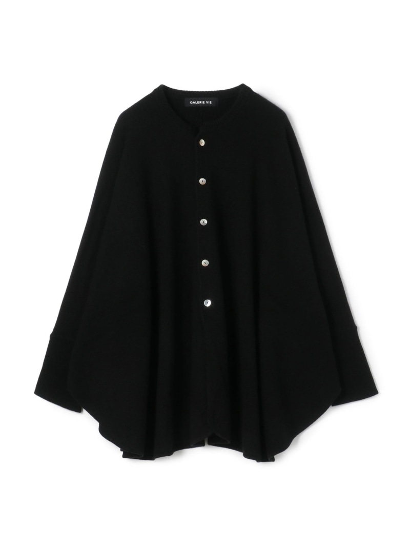 GALERIE VIE モンゴルカシミヤ オーバルカーディガン トゥモローランド トップス カーディガン ブラック【送料無料】| Fashion Men