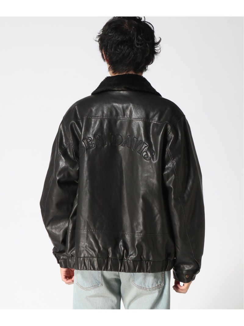 BEN DAVIS BEN DAVIS/(M)ヴィンテージライク 襟ボア ジャケット ジーンズメイト ジャケット・アウター その他のジャケット・アウター ブラック【送料無料】