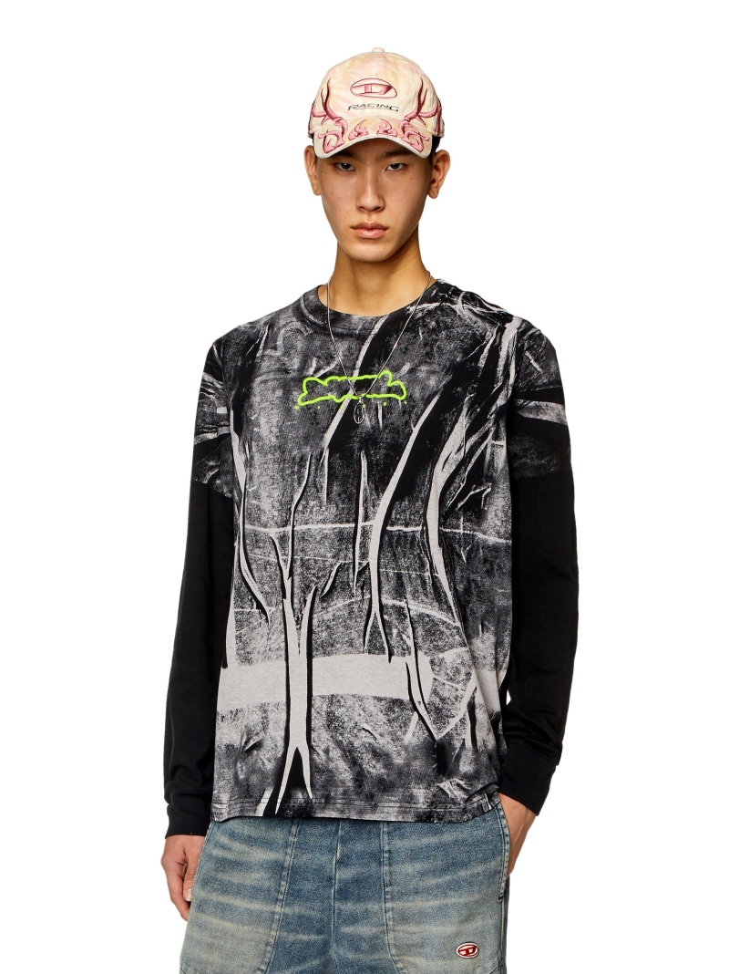楽天市場】DIESEL メンズ 長袖Tシャツ T-CRAO-LS ディーゼル トップス