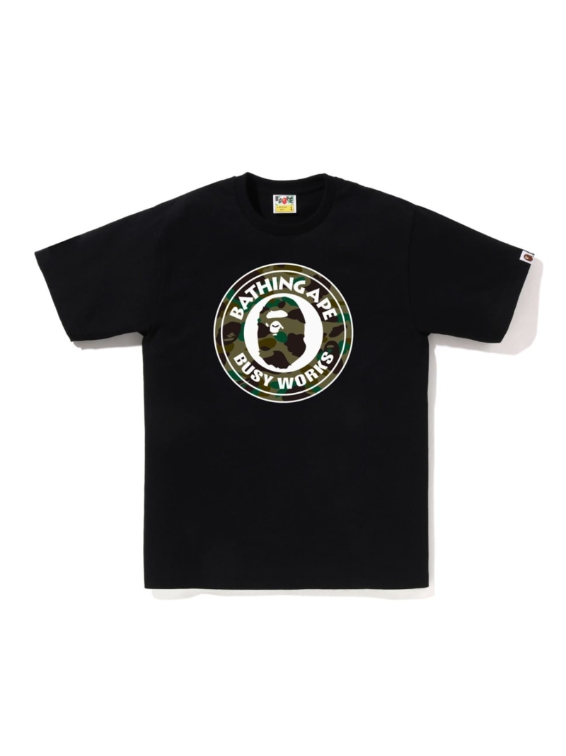 A BATHING APE 1ST CAMO BUSY WORKS TEE ア ベイシング エイプ トップス カットソー・Tシャツ ホワイト ブラック【送料無料】