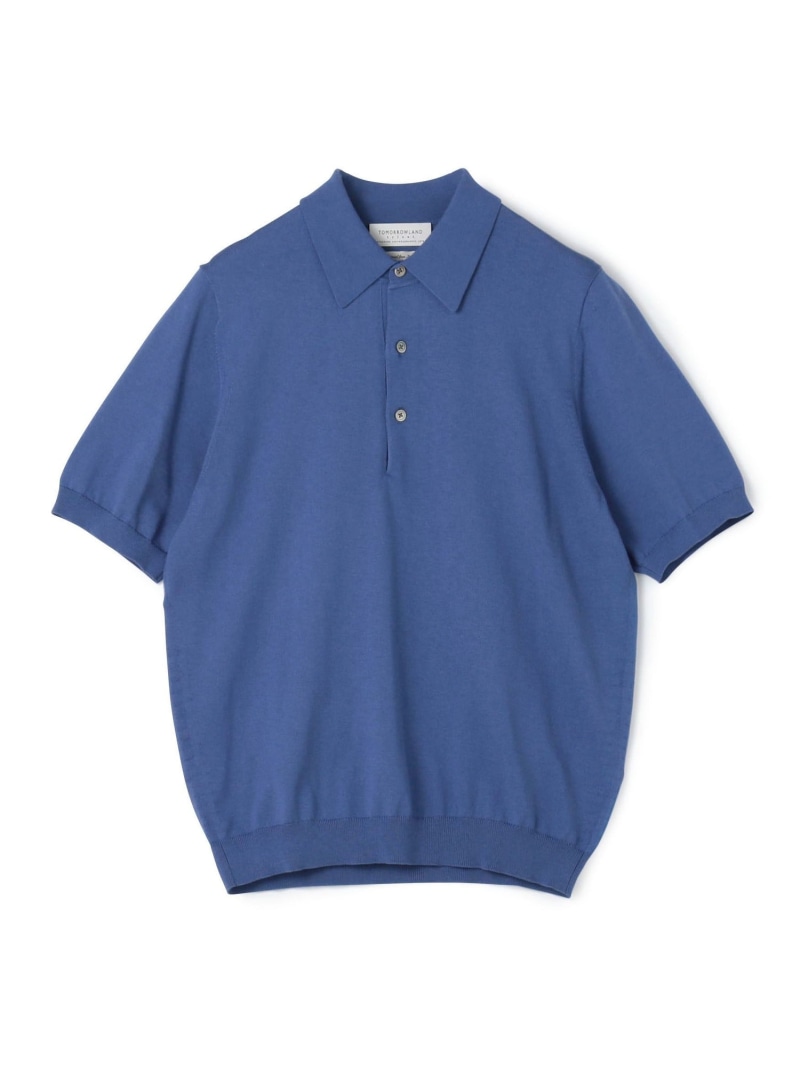 TOMORROWLAND MEN TOMORROWLAND tricot シルクコットン ニットポロシャツ SESIA トゥモローランド トップス ニット ブラック ブラウン ネイビー ブルー ホワイト グレー【送料無料】