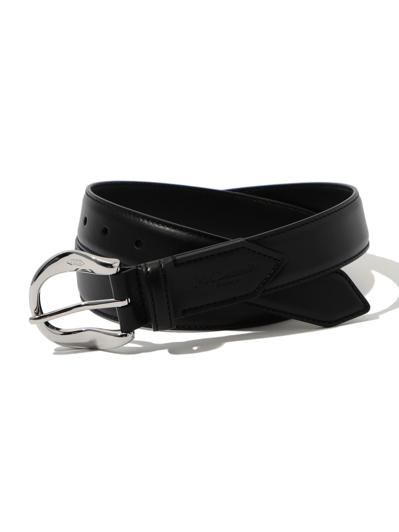 TOMORROWLAND GOODS J&M DAVIDSON DISK BUCKLE BELT 30MM トゥモローランド ファッション雑貨 ベルト ブラック【送料無料】