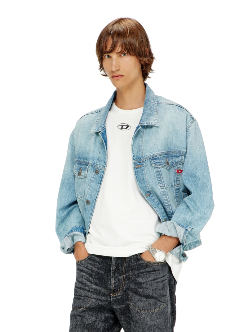 DIESEL メンズ プルオーバー T-NORM-IOD ディーゼル トップス カットソー・プルオーバー ベージュ 黒いこと 白いこと 薄墨色【貨物輸送無料】