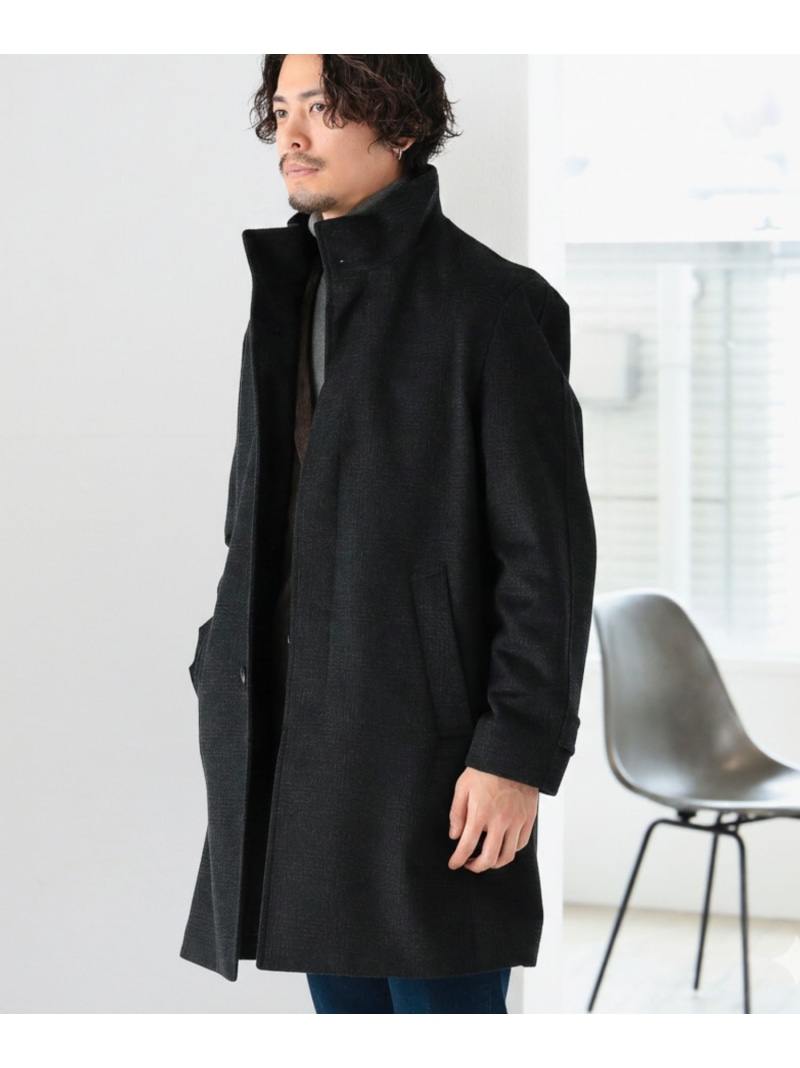 【SALE／40%OFF】B:MING by BEAMS 防風 タスマニアウール スタンドカラーコート 25FW ビーミング ライフストア バイ ビームス ジャケット・アウター その他のジャケット・アウター グレー ネイビー【RBA_E】【送料無料】
