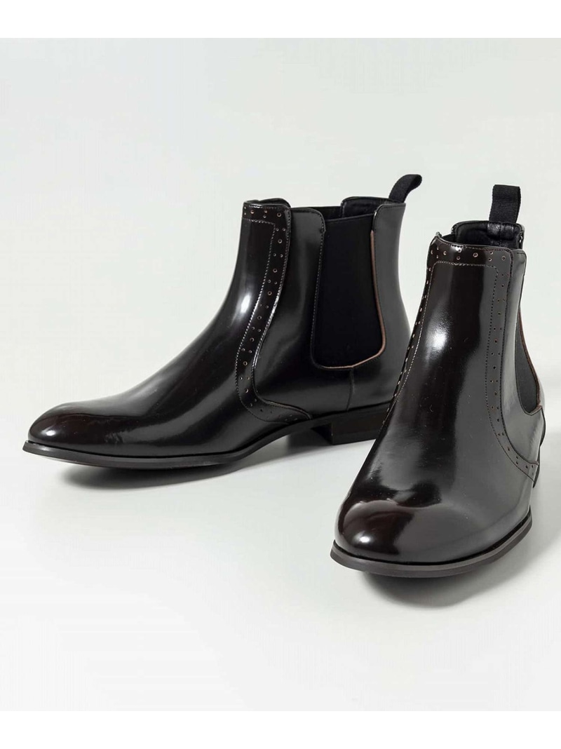【SALE／59%OFF】AKM Contemporary (M)AKM Contemporary/AKM Contemporary(エイケイエムコンテンポラリー)サイドゴアレザーシューズ シフォン シューズ・靴 ブーツ ブラック ブラウン【RBA_E】【送料無料】