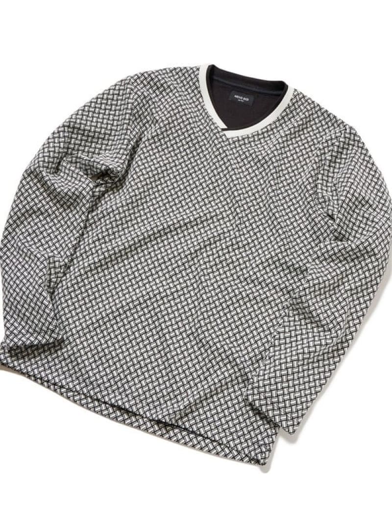 【SALE／30%OFF】MEN'S BIGI フクレジャカードVネックカットソー メンズ ビギ トップス カットソー・Tシャツ グレー ホワイト ブルー【RBA_E】【送料無料】