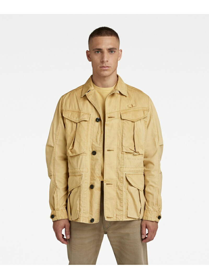 【SALE／50%OFF】G-Star RAW 【堅苦しさ販売店】WASHED CARGO FIELD JKT ジースターロゥ ジャケット・アウター 余分の物のジャケット・アウター 黄色【RBA_E】【貨物輸送無料】