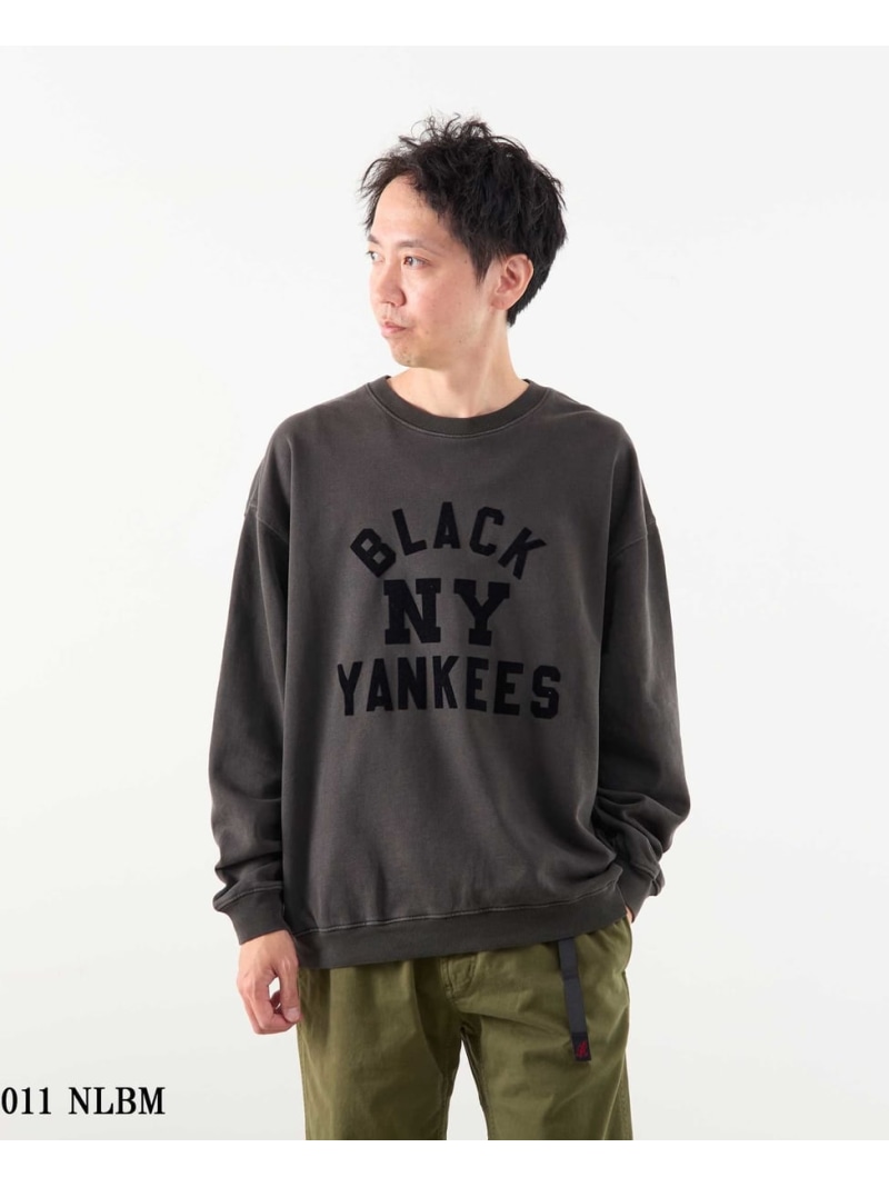 【SALE／40%OFF】MEN'S MELROSE 《別注》【SCREEN STARS/スクリーンスターズ】flocky print Faded blk C/N sweatshirt メンズメルローズ トップス スウェット・トレーナー ブラック【RBA_E】【送料無料】