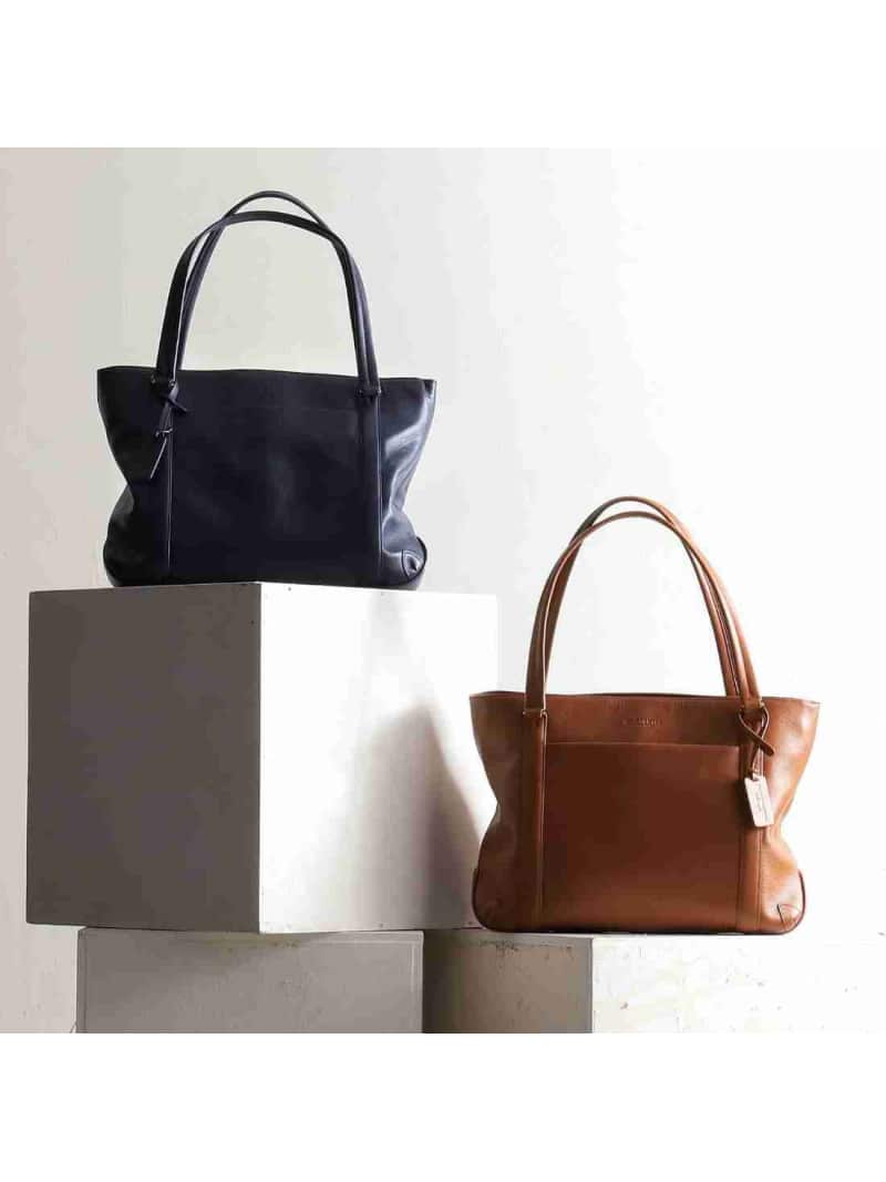 BLUE SINCERE 本革 トートバッグ 大静電容量 12衣嚢 独立独行 20L ブルーシンシア 御徒面子 トートバッグ 白いこと 黒いこと 赤銅色【貨物輸送無料】