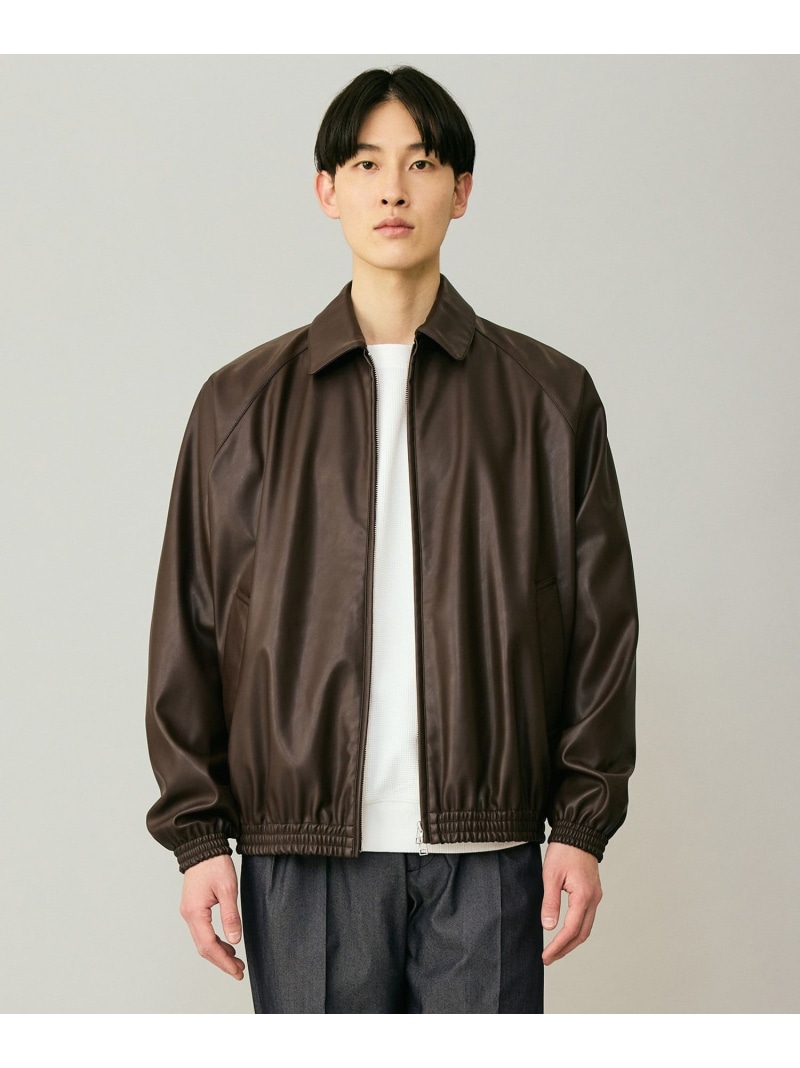 【SALE/20%OFF】UNFILO MENS アラエル レザーライク ブルゾン アンフィーロ ジャケット・アウター ブルゾン・ジャンパー ブラック【RBA_E】【送料無料】| Fashion Men
