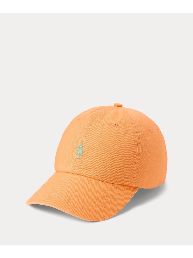 POLO RALPH LAUREN コットン チノ ボール キャップ ラルフローレン 帽子 キャップ オレンジ【送料無料】