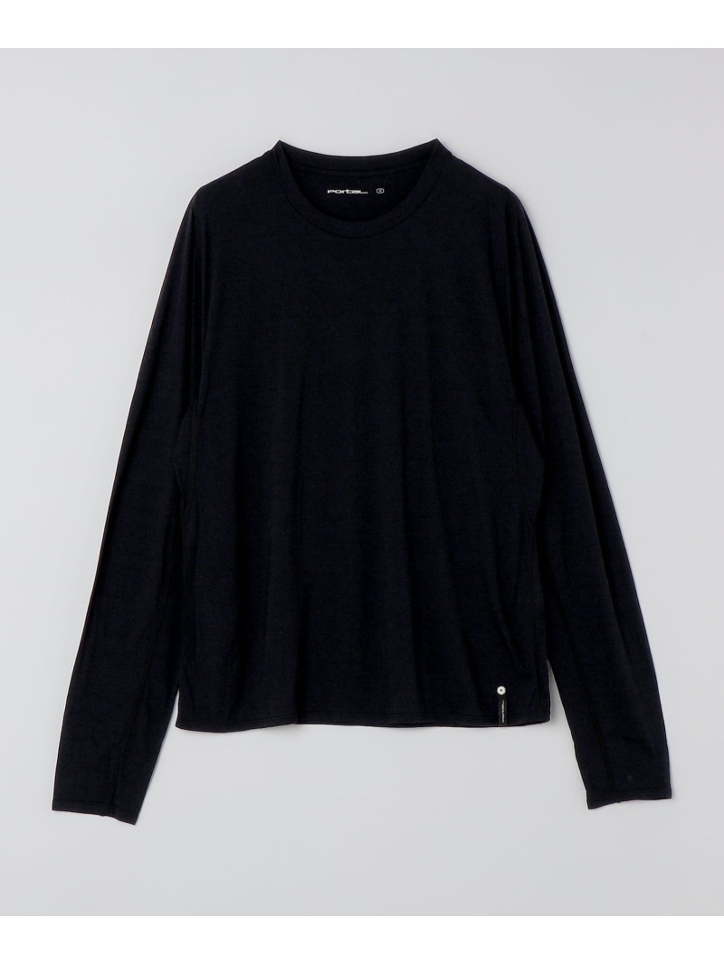 SHIPS MEN Portal: DRIFT MERINO LS T シップス トップス カットソー・Tシャツ ブラック【送料無料】