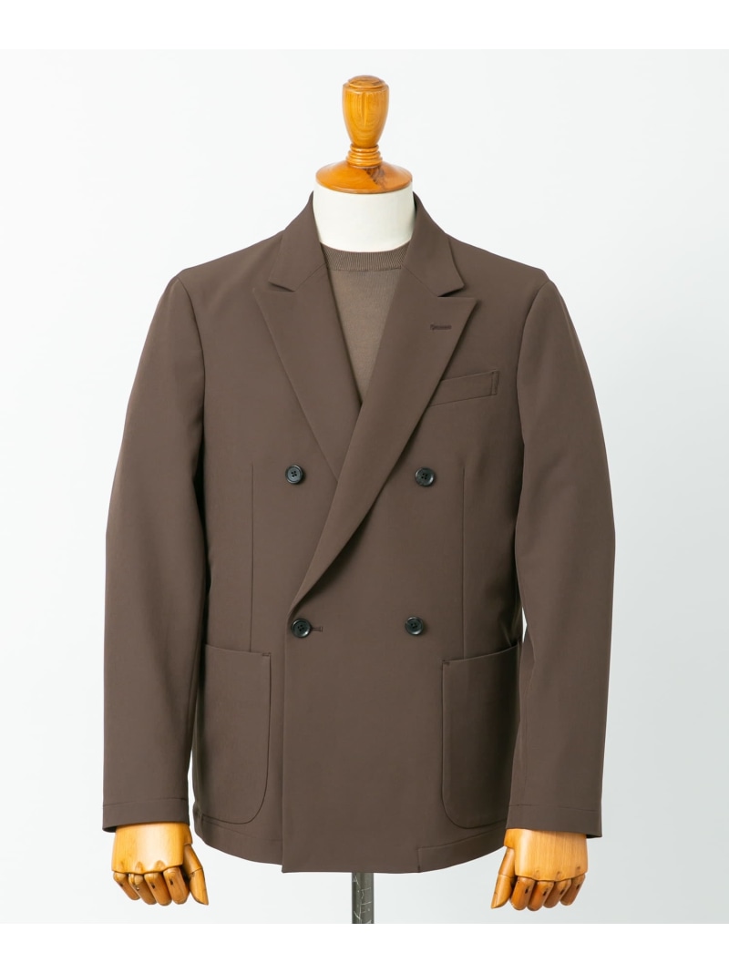 【SALE／20%OFF】URBAN RESEARCH DOORS LIFE STYLE TAILOR 4WAYストレッチコンフォータブルダブルジャケット アーバンリサーチドアーズ ジャケット・アウター テーラードジャケット・ブレザー ブラウン ネイビー グレー【RBA_E】【送料無料】